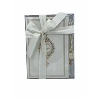 Thermo leren Koran met Tasbeeh Wit Small