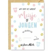 Jongen of Meisje Kraskaart