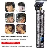 Kemei KM-700H Professional Hair Clipper Beard Trimmer Men's Hair Trimmer LCD Digital Display Cordless Haircut Electric Razor HSM Plus