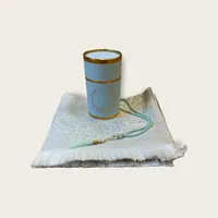 Cilinder Box Geschenkset Blauw met Gebedskleed en Tasbeeh