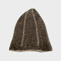 Wollen Gebedsmuts bruin met Crème Design