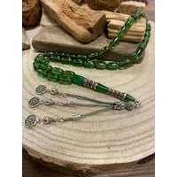 Barnsteen Kehribar Tesbih groen Kapsul Kesim