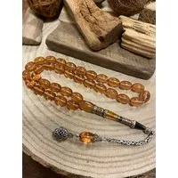 Barnsteen Kehribar Tesbih geel Symbol Arpa Kesim