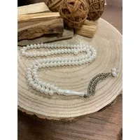 Plastic Tasbeeh Glans - Wit