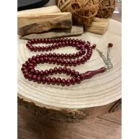 Plastic Tasbeeh Glans - Donkerrood