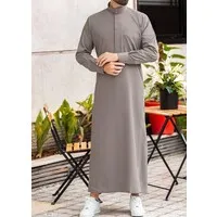 Saudi Qamis Plain Style - Grey