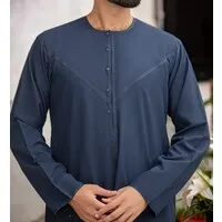 Emirati Qamis Thobe Style - Navy