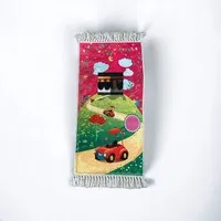 Kindergebedskleed Mekka op Berg Roze