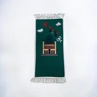 Kindergebedskleed Groen met Moskee