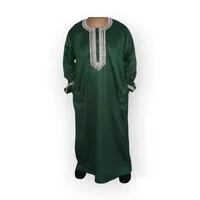 African Style Qamis - Groen met Wit