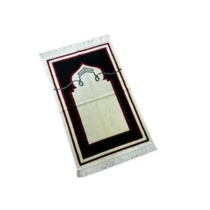 Baddal Deluxe Gebedskleed Kaba Motief Beige met zwart