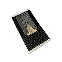 Premium Kaba Deur Motief Gebedskleed Zwart