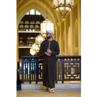 Geborduurde Thobe - Zwart