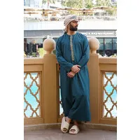 Geborduurde Thobe - Zee groen