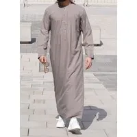 Emirati Qamis Thobe Style - Licht grijs