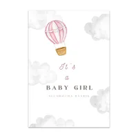 It's a baby girl Allahouma baarik wensskaart