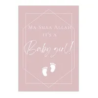 Maa Shaa Allah It's a Baby Girl wenskaart