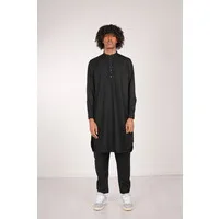 Sarwal Kameez Soft en Light - Zwart