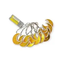 Ramadan Sfeerverlichting Witte Halve Maan met Gouden Decoratie