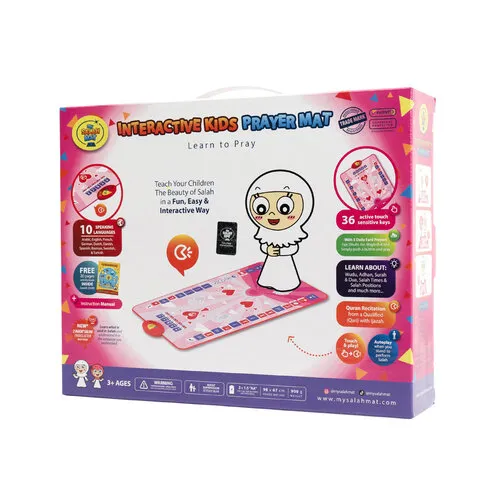 My Salah Mat My Salah Mat – Leerzame Interactieve Moslim Gebedskleed voor Kinderen Roze