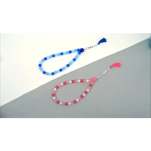 ImaanKidz DIY Gepersonaliseerde Tasbih-maak-kit – Roze