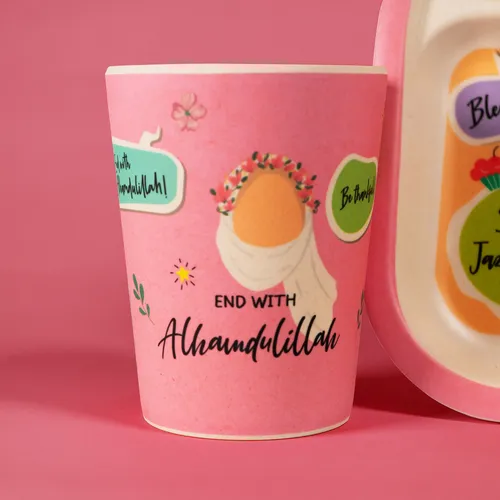 ImaanKidz Super Muslimah Kinder Servies – 5-delige Islamitische Tafelset