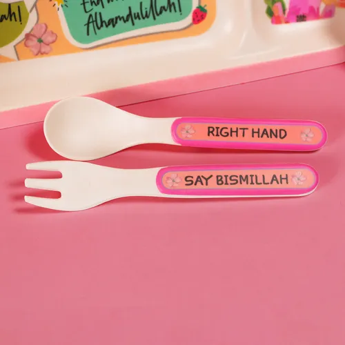 ImaanKidz Super Muslimah Kinder Servies – 5-delige Islamitische Tafelset