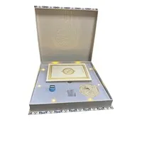 Luxe Islamitische Geschenkdoos Blauw met Anasheed, Tasbeeh & Hafs Koran
