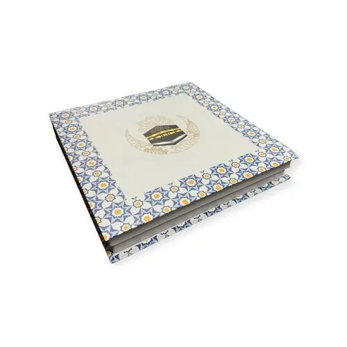 Luxe Islamitische Geschenkdoos Blauw met Anasheed, Tasbeeh & Hafs Koran