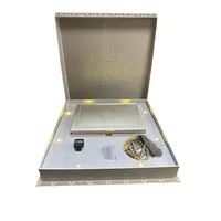 Luxe Islamitische Geschenkdoos Zilver met Anasheed, Tasbeeh & Hafs Koran
