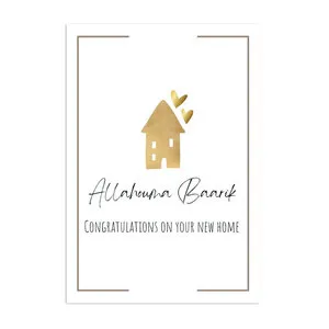 Allahouma Baarik Congratulations on Your New Home - Wenskaart