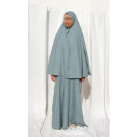 La3baya Essentials Puff Sleeve Abaya + Hijab Set – Fairuz Turquoise