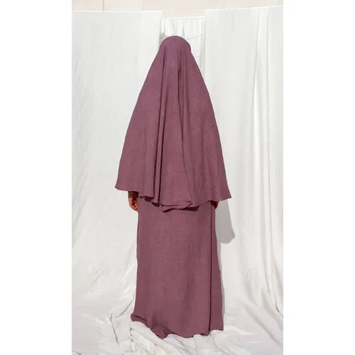 La3baya Essentials Puff Sleeve Abaya + Hijab Set – Peony Roze