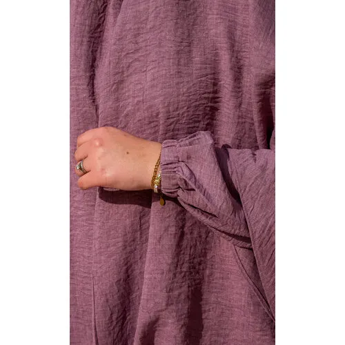 La3baya Essentials Puff Sleeve Abaya + Hijab Set – Peony Roze