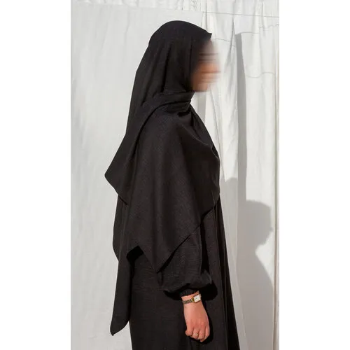 La3baya Essentials Puff Sleeve Abaya + Hijab Set – Black