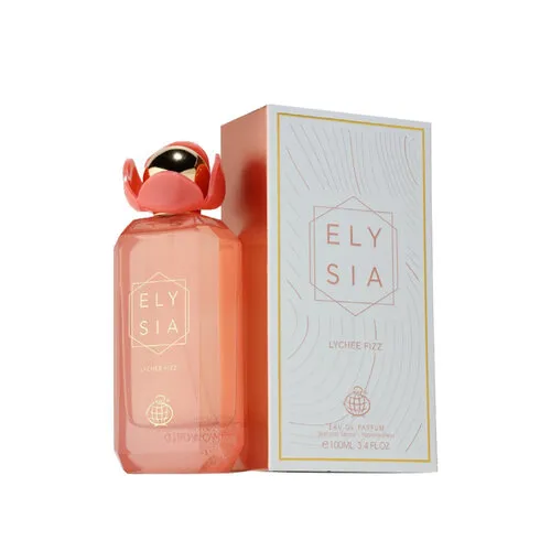 Fragrance World Elysia Lychee Fizz – Fruitig Bloemige Damesgeur met Lychee, Roos en Vanille