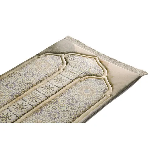 Urban Rug UK Urban Rugs Luxe Gebedskleed met Marokkaans Mozaïek Ontwerp – Velvet & Dikke Vulling