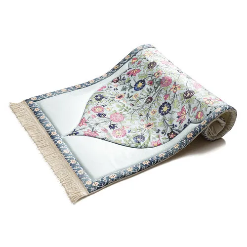 Urban Rug UK Urban Rugs Luxe Gebedskleed met Spring Blossoms Ontwerp – Velvet & Dikke Vulling