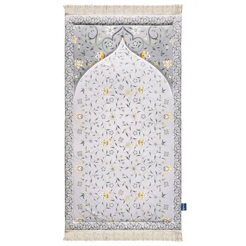 Urban Rug UK Urban Rugs Luxe Gebedskleed met Gele Bloemranken – 1.7 cm Dikke Vulling