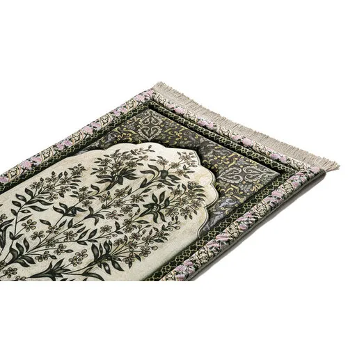 Urban Rug UK Urban Rugs Luxe Gebedskleed met Vintage Botanisch Design – 1.7 cm Dikke Vulling