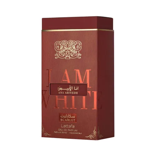 Lattafa Ana Abiyedh Scarlet 60ml – Vrouwelijke, elegante geur met zwarte kers en gourmand basis