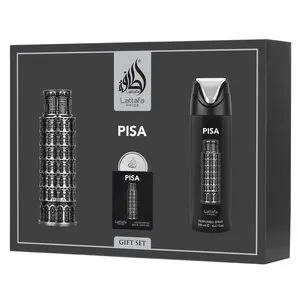 lattafa Pride Lattafa Pride Pisa Gift Set – Eau de Parfum 100ml + Body Spray + Travelspray – Uniseks