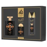 Lattafa Pride Al Qiam Gold Gift Set – Eau de Parfum 100ml + Spray + Travelspray – Uniseks