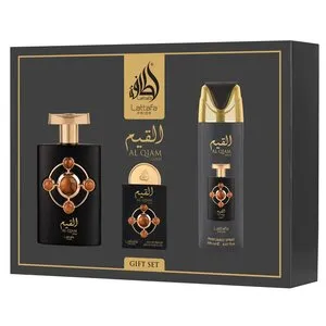 lattafa Pride Lattafa Pride Al Qiam Gold Gift Set – Eau de Parfum 100ml + Spray + Travelspray – Uniseks