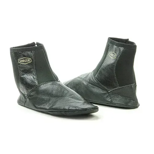 Luxe Leren Sokken met Rits – Deri Mest – Khoes – جورب جلدي بسحاب