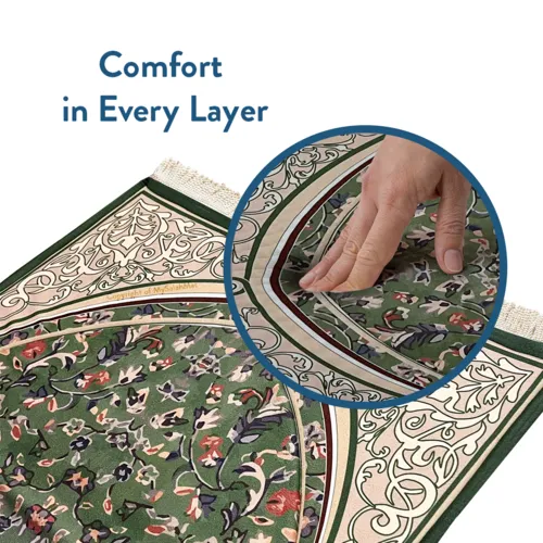 Urban Rug UK Urban Rugs UK Gebedskleed – Madinah Arch Design – Extra Dikte – Olive – 115x67 cm