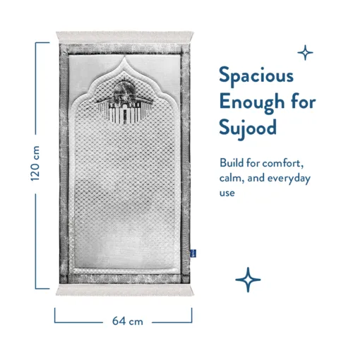 Urban Rug UK Adult Padded Prayer Mat met Palestinian Kufiya Design – Urban Rugs UK – 1.7 cm Dikke Gebedskleed – Luxe Comfort en Symboliek – 115 x 67 cm