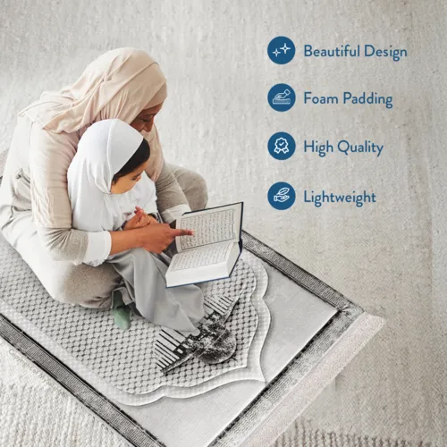 Urban Rug UK Adult Padded Prayer Mat met Palestinian Kufiya Design – Urban Rugs UK – 1.7 cm Dikke Gebedskleed – Luxe Comfort en Symboliek – 115 x 67 cm