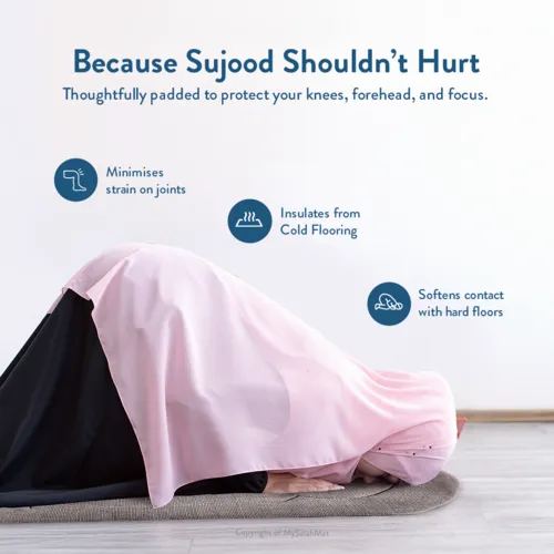 Urban Rug UK Adult Padded Prayer Mat met Grijs Luxury Arch Design – Urban Rugs UK – 1.7 cm Dikke Gebedskleed – Comfort en Stabiliteit – 115 x 67 cm