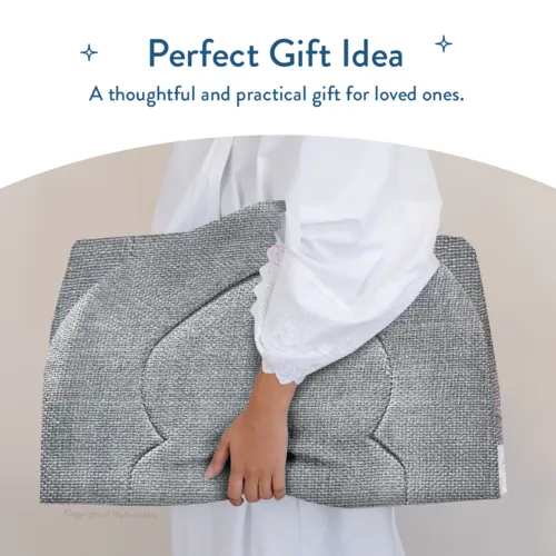 Urban Rug UK Adult Padded Prayer Mat met Grijs Luxury Arch Design – Urban Rugs UK – 1.7 cm Dikke Gebedskleed – Comfort en Stabiliteit – 115 x 67 cm